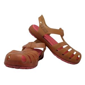 Crocs Tan Pink Isabella Jelly Sandal Size Toddler 8